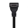 Aisens Cable HDMI V2.0 Acodado Premium 4K@60Hz 18Gbps 1.0m Negro